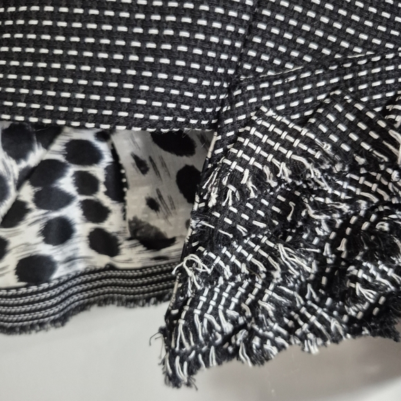 Gianfranco Ferre Italy Designer Checked Silk Lined Crop Jacket Size 42 - Picture 4 of 13